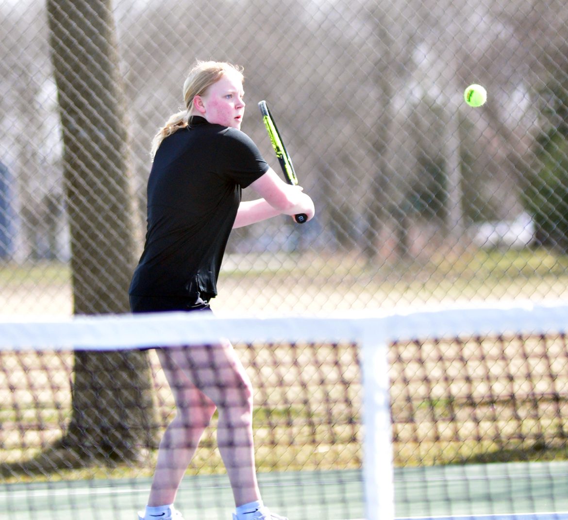 Lion girls tennis earns first victory but fall to Osage Monday