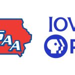 The Iowa High School Athletic Association (IHSAA) and IOwa PBS logos.