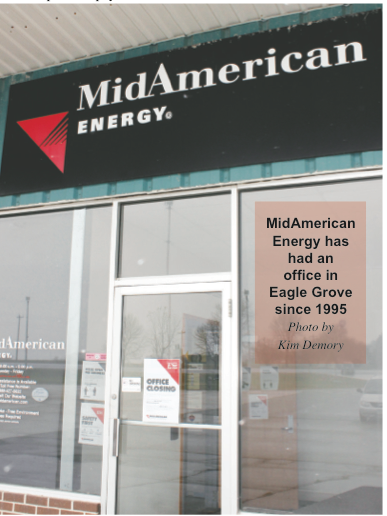 MidAmerican Energy Company closing Eagle Grove office