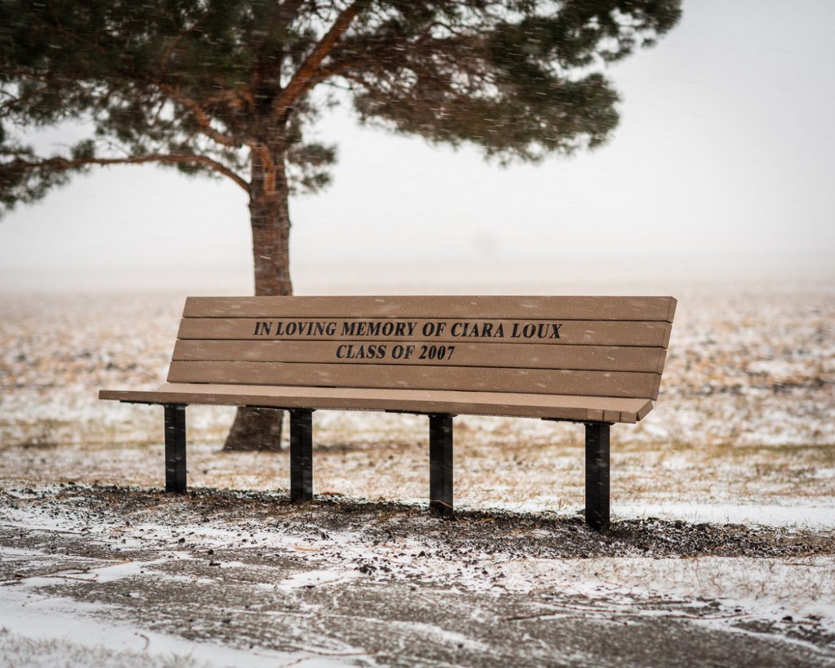 New bench at Fishpond Park commemorates EGHS class member of 2007