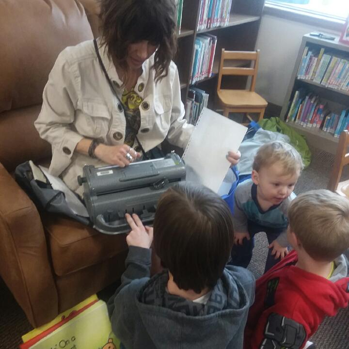 ‘Miss Denise’ from Iowa’s Blind Department brings story time to Rowan Library