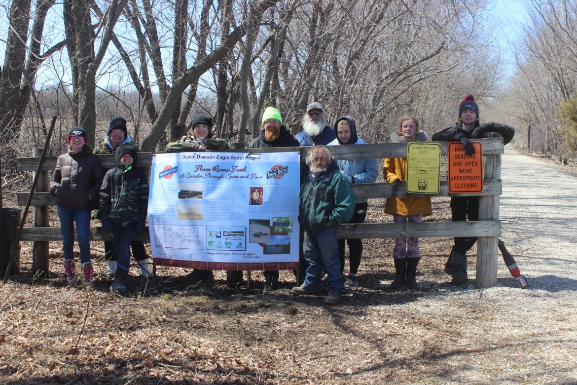 Scouts clean up Eagle Grove end of the Three Rivers Trail