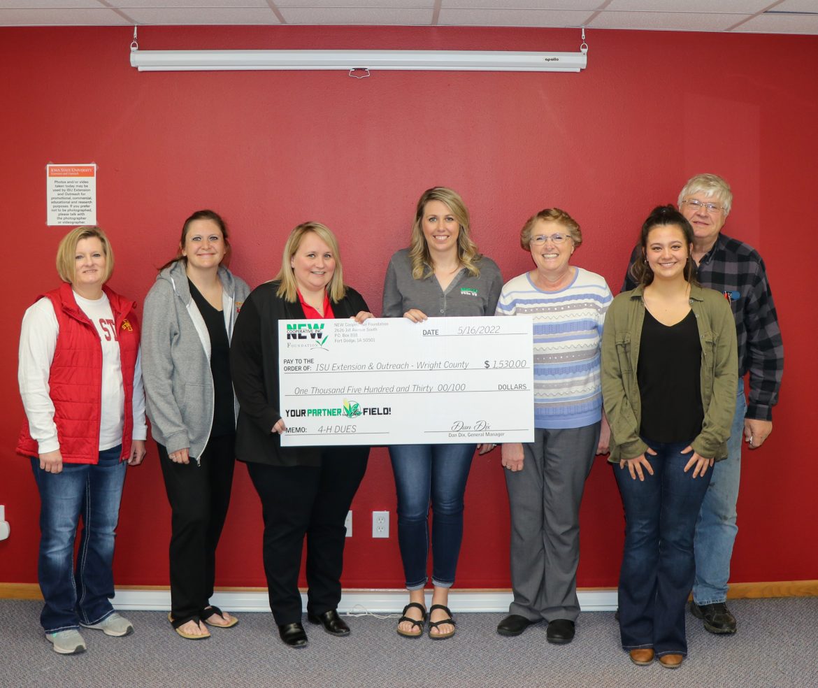 NEW Cooperative donates 4-H dues