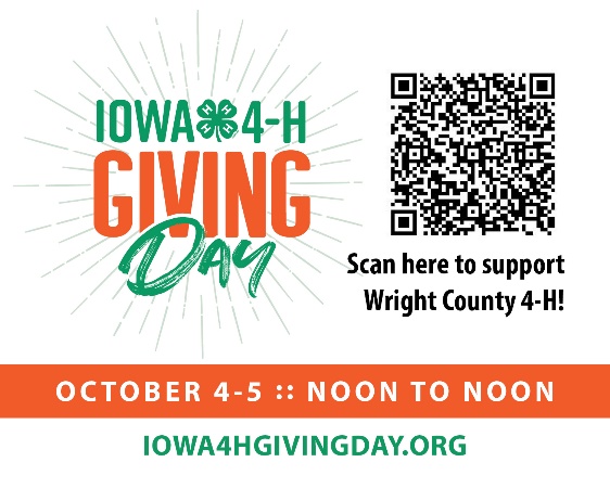 Iowa 4-H Foundation and Wright County 4-H to Celebrate National 4-H Week with Annual Iowa 4-H Giving Day