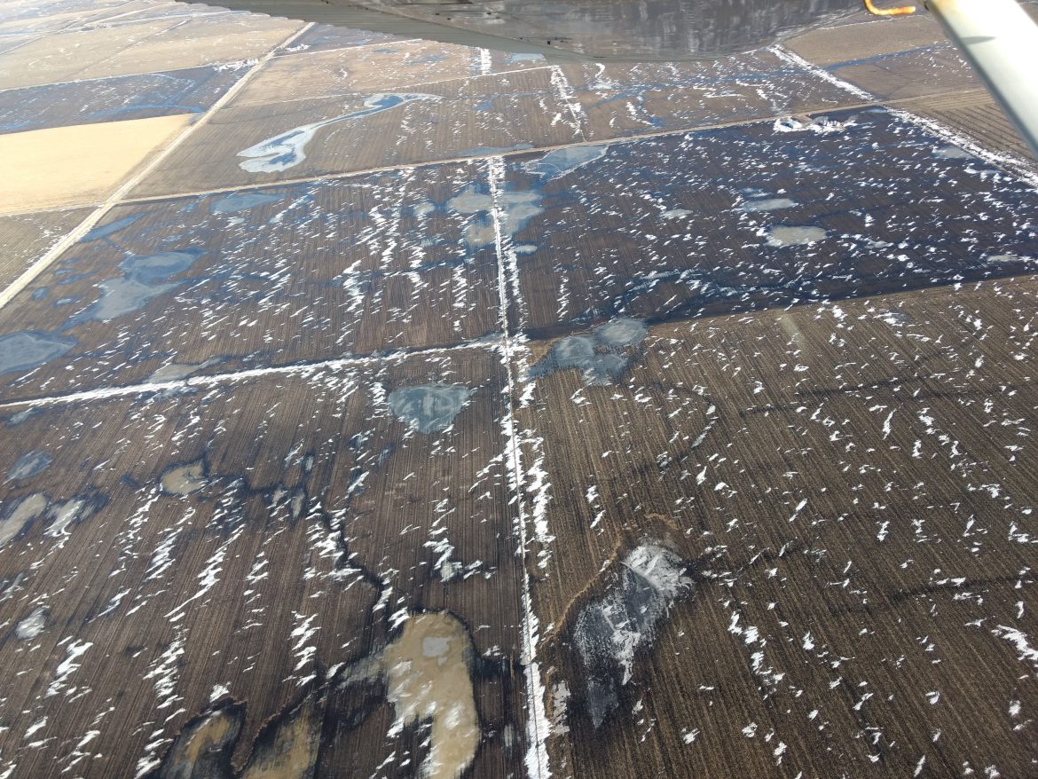 Prairie Potholes dot the spring landscape