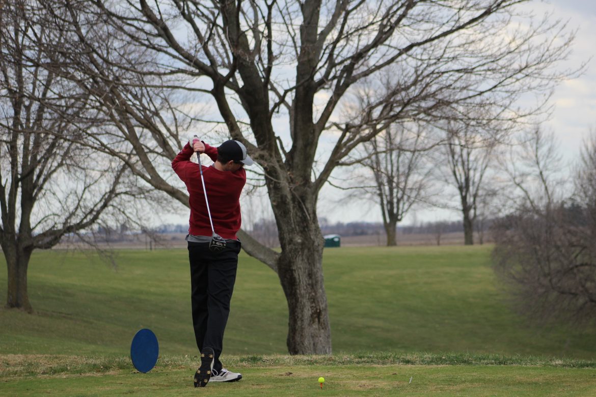 Boys Golfers Tee Off At Home