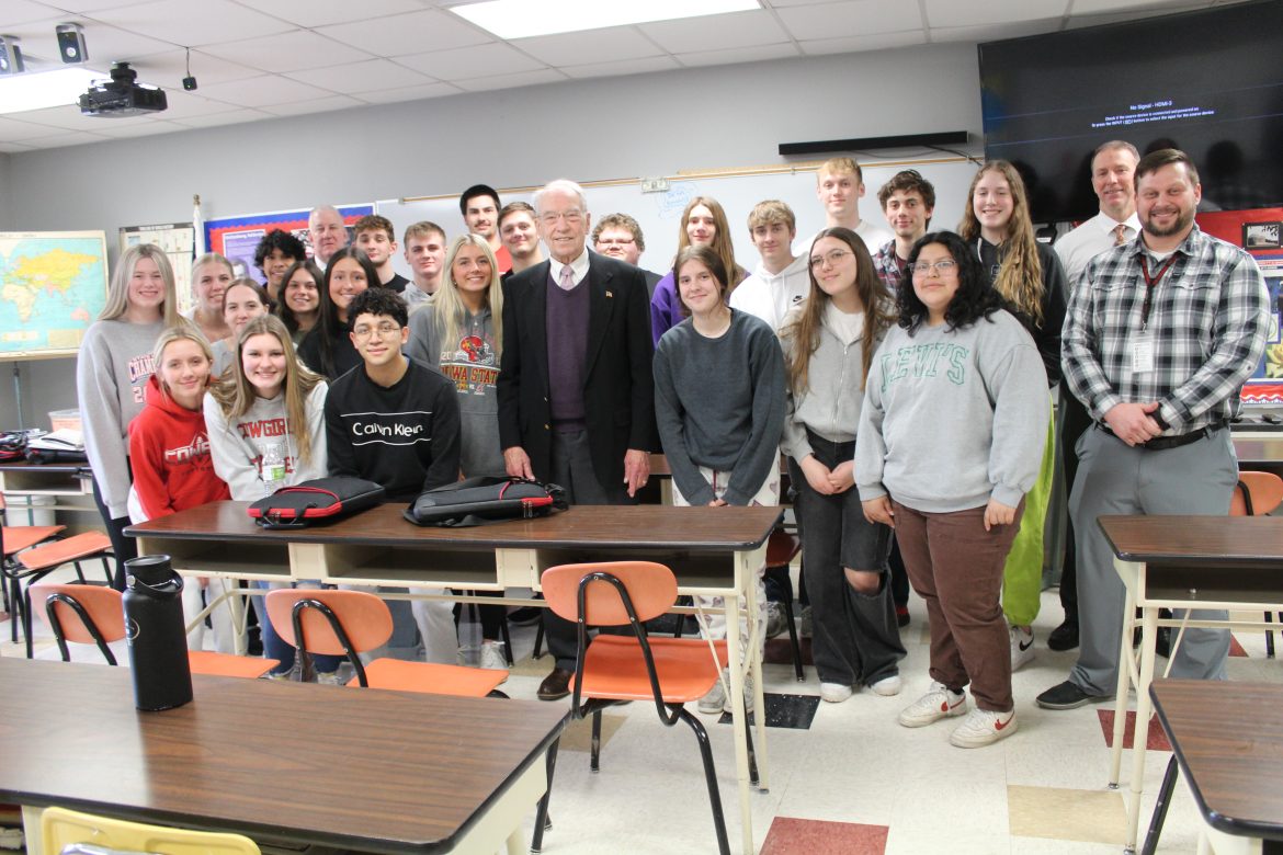 Senator Chuck Grassley Inspires Students at CGD High School