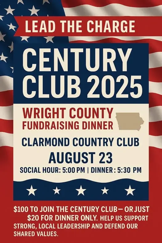 Wright County GOP Century Club Fundraising Dinner Set for Aug. 23