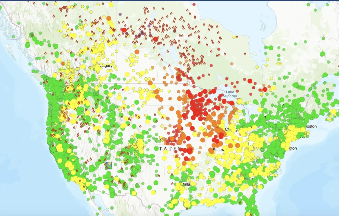 Wildfire smoke from Canada causes poor air quality in Iowa this weekend