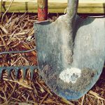 shovel, rake, dirt, farm, nature, garden, hand tools, labor, metal, tools
