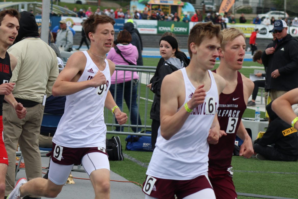 2A state track: Grundy Center’s Sadler chases down mile medal after fall