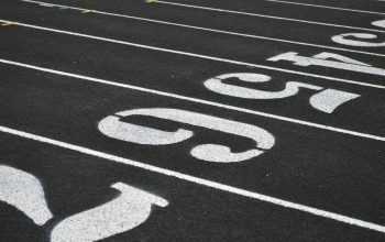 aerial view photography of number on ground