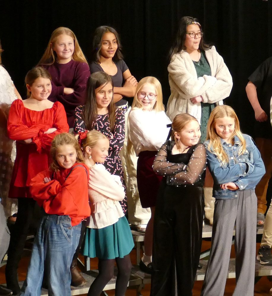 The fifth grade chorus ended their portion of the concert in Lake Mills with the song “Naughty or Nice?” 