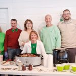 The Barn at Gruis Recreation Center celebrated its 50th anniversary with a fundraiser on St. Patrick's Day, Tuesday, March 17. On the menu were grilled tenderloins, Irish potato soup, coleslaw, and desserts. Helping serve and make the food at the fundraiser were, from left: Amy Vander Wilt, Jo Steffensen, Mark Anderson, Joyce Woodwick, Kim Ostermann (in front), and board members Justin Ullmann, Tom Heyer, and Mitch Engelbarts. Not pictured are the grillers: Denny Meinders, Rod Wubben, Jason Wubben, Mark Ostermann, and David Ostrander.