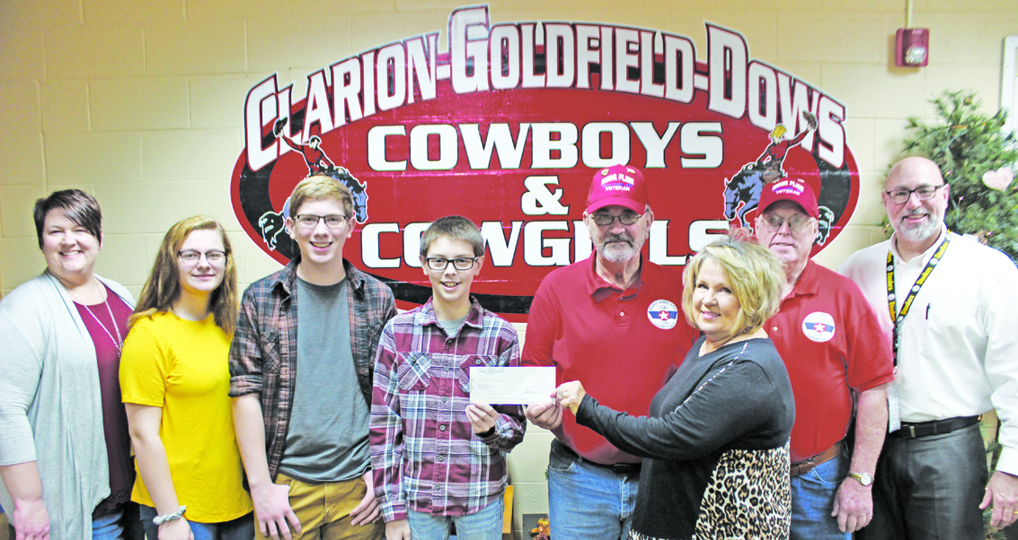 Peer Helpers make donation to  Honor Flight