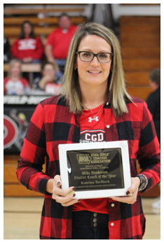 Katrina TerHark is a  District Coach of the Year