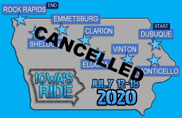 Iowa’s Ride bike ride cancelled