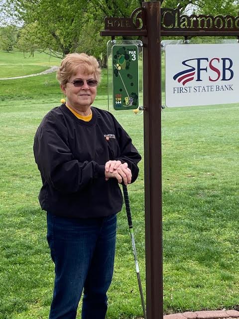 Carolyn Bowman  gets her first hole in one