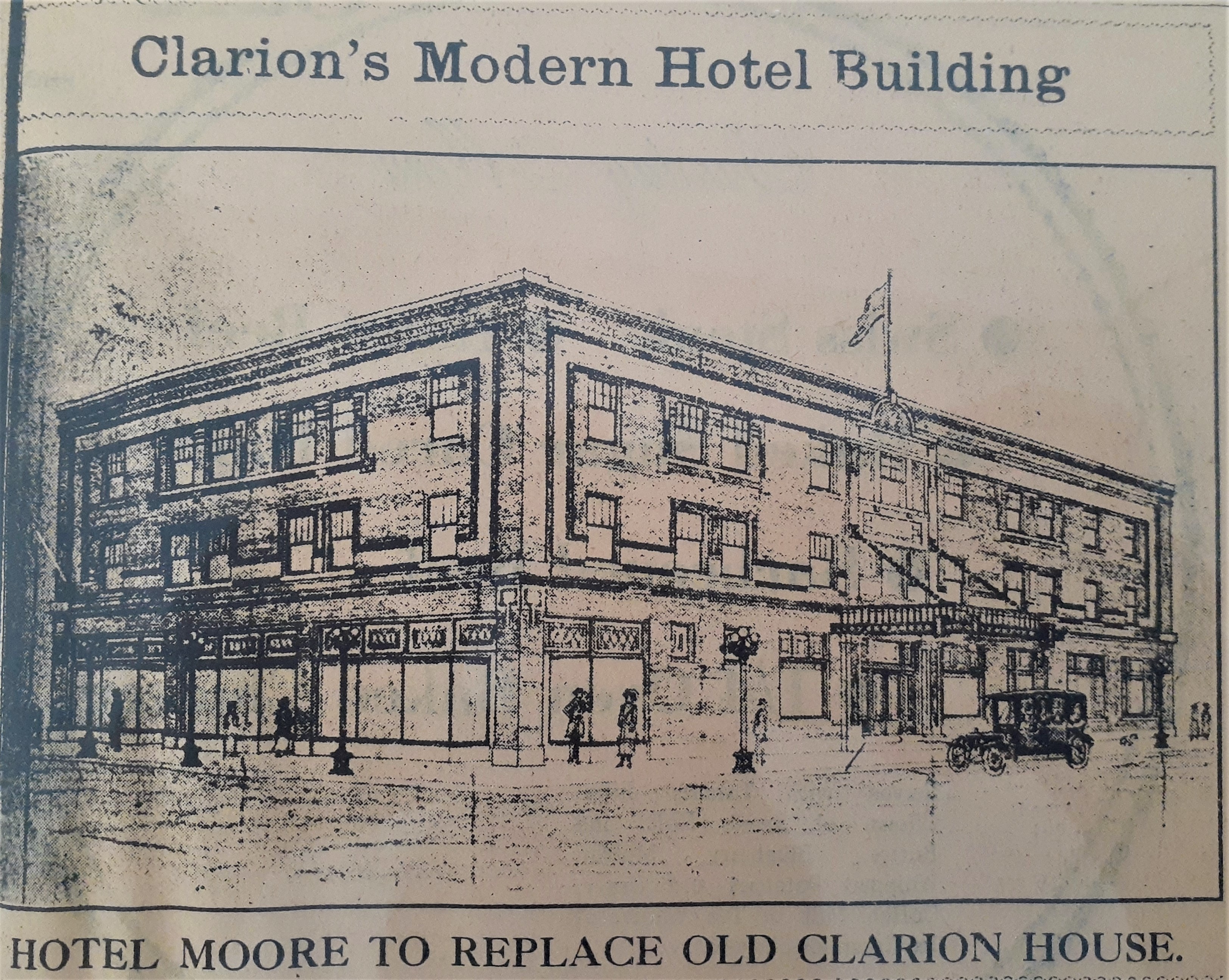 Cornerstone building of Clarion has stood the test of time- From the Moore Hotel to upscale apartments