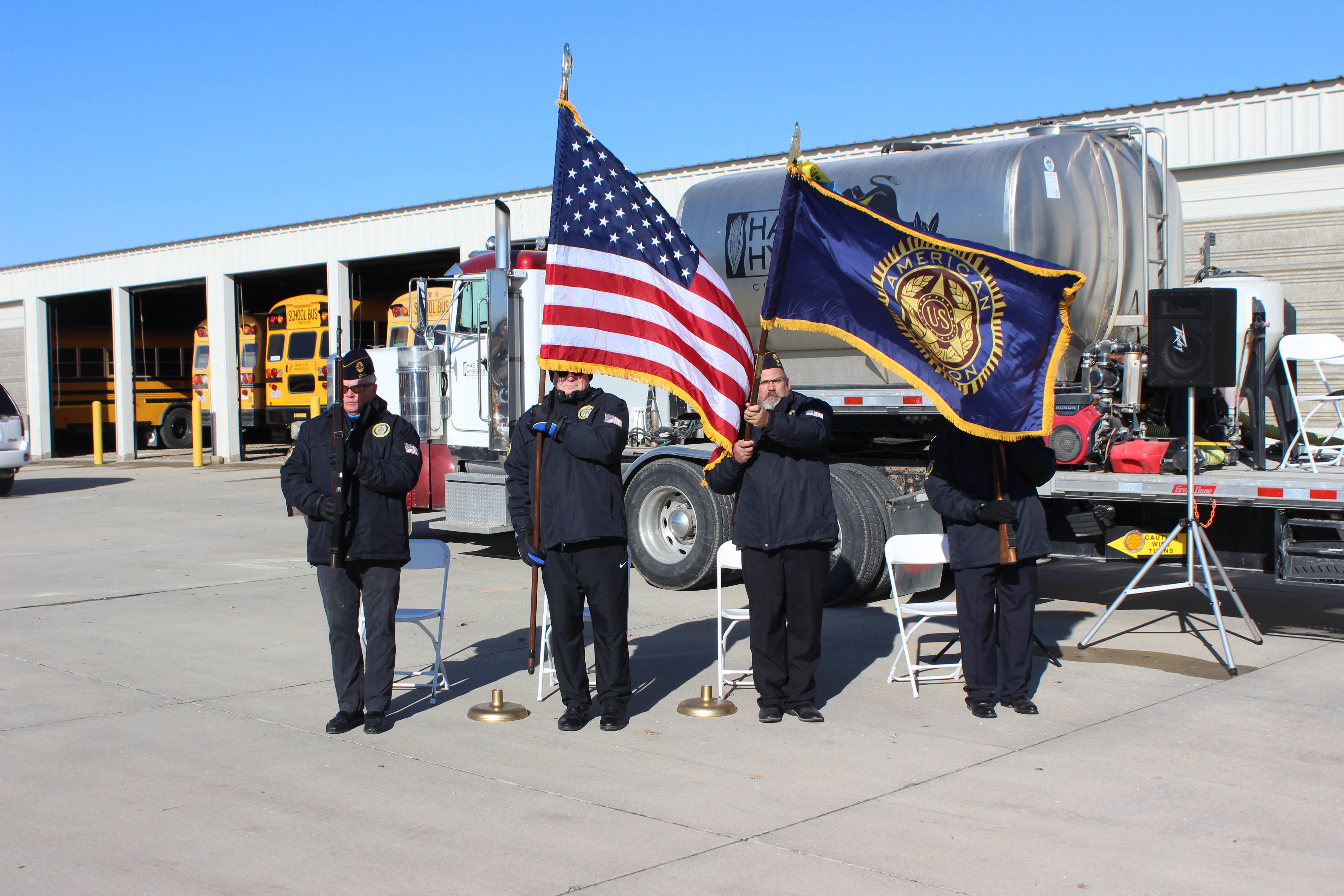 Clarion’s drive-up Veterans Day program goes off successfully