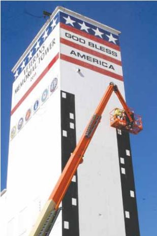 Commemorative images added to Veterans Memorial Tower in EG