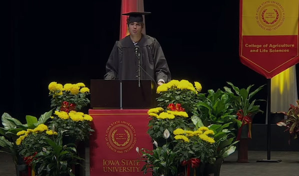 Local ISU student gives commencement speech