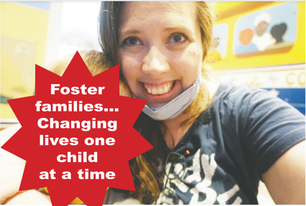 Foster children receiving something to hold onto in times of change