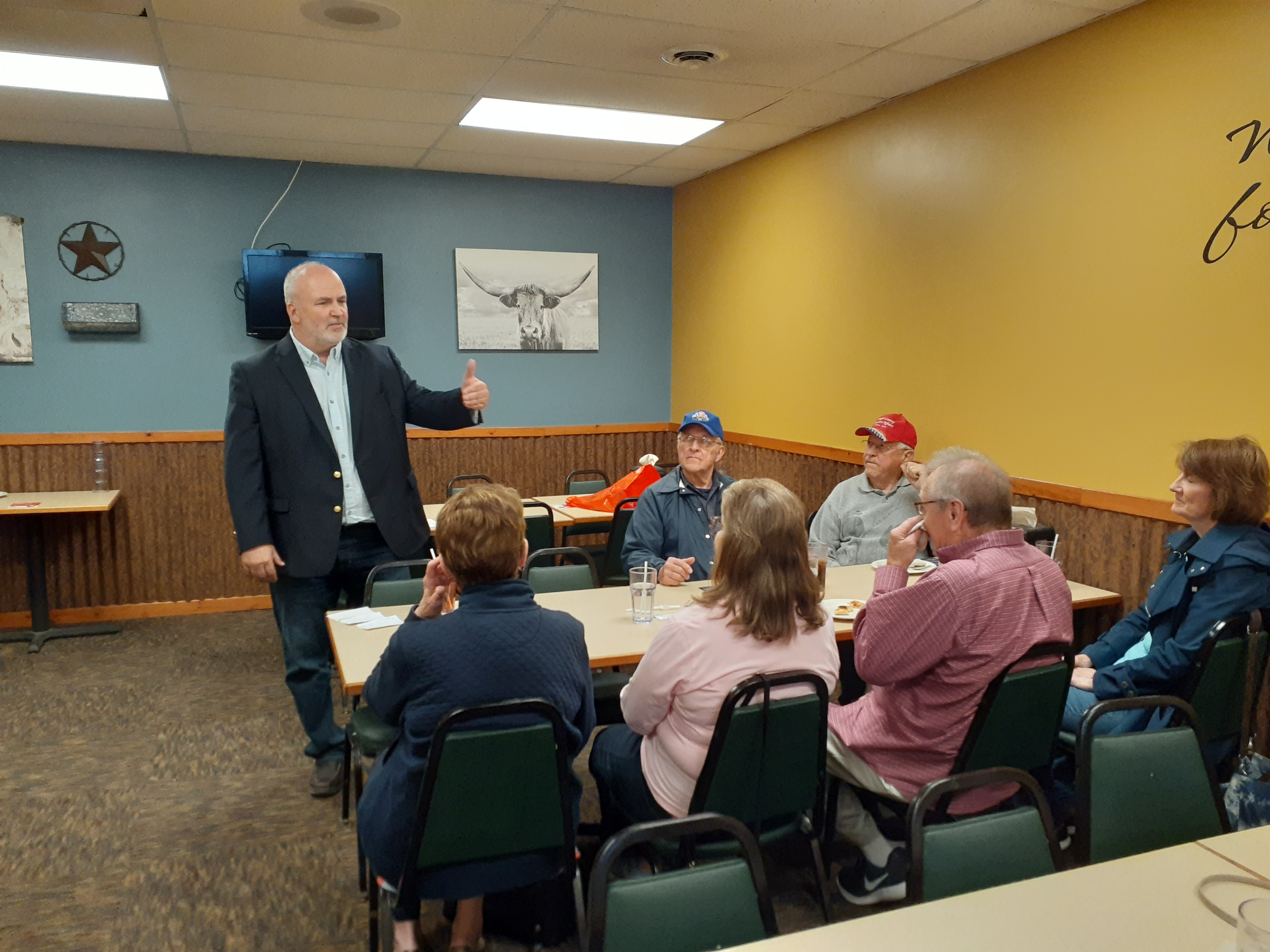 U.S. Senate hopeful in Clarion last week