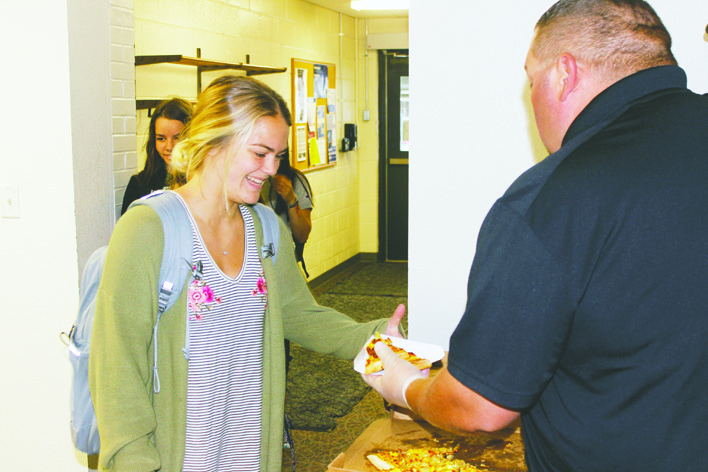 Career Academy students get the chance to meet the new president of ICCC…and enjoy free breakfast pizza