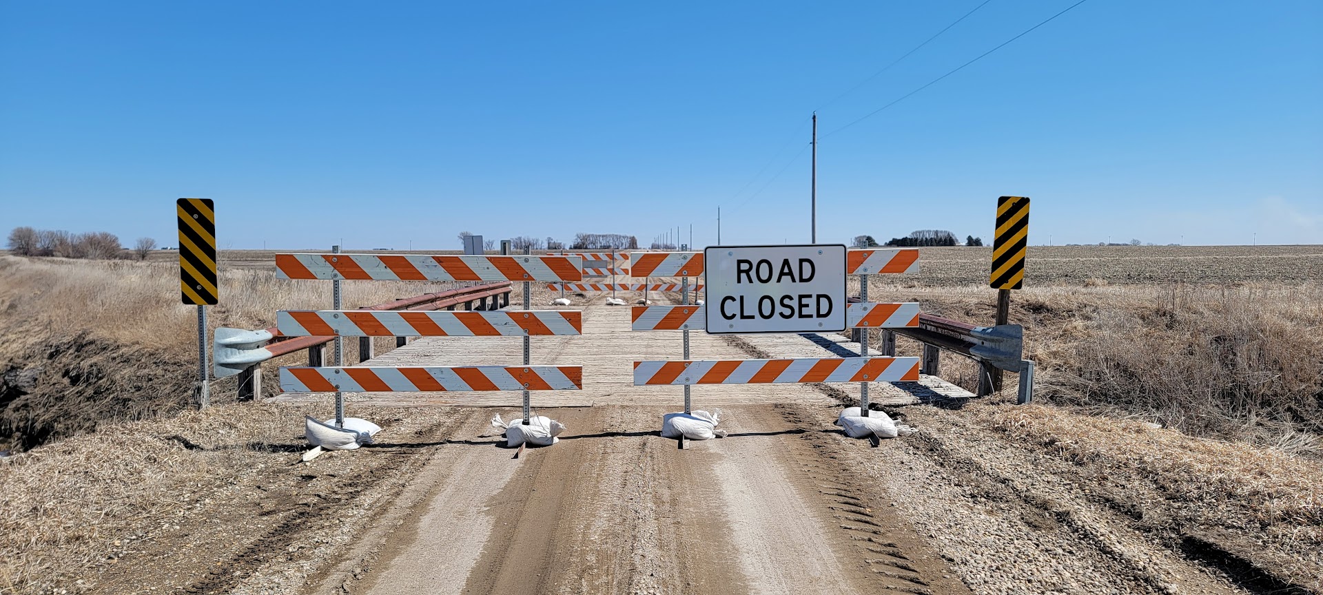 Road closed due to bridge failure until further notice